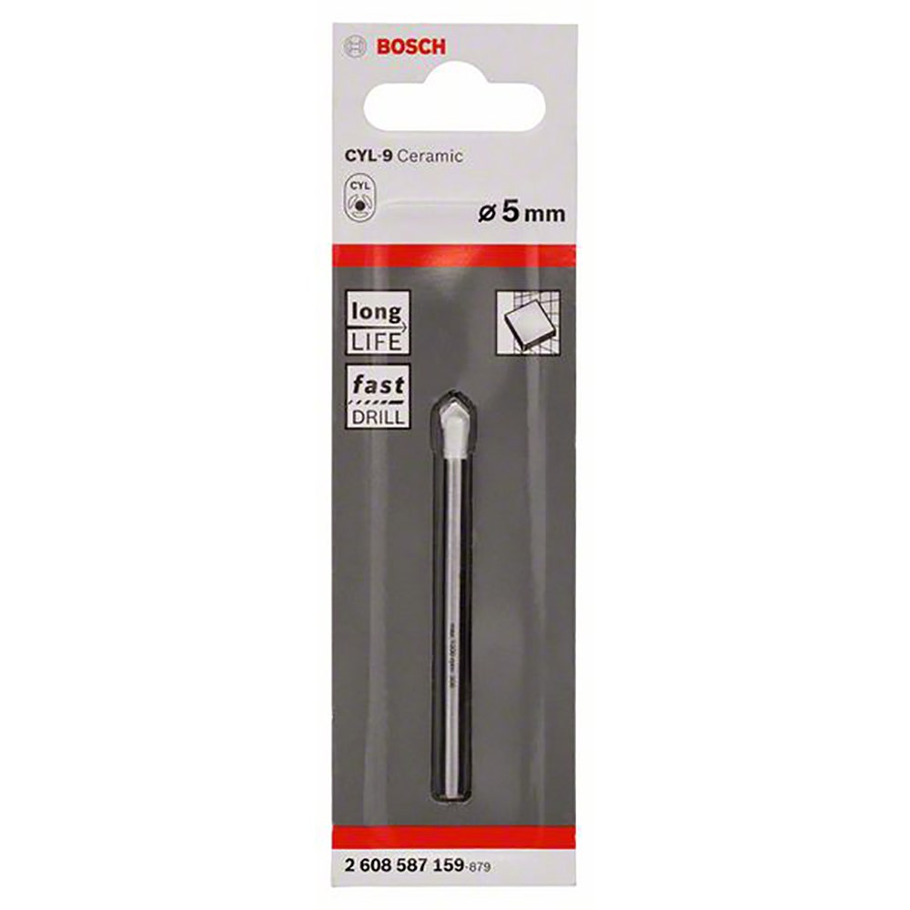 BOSCH 5.0 x 70mm TCT Glass & Tile Drill Bit - CYL-9 CERAMIC
