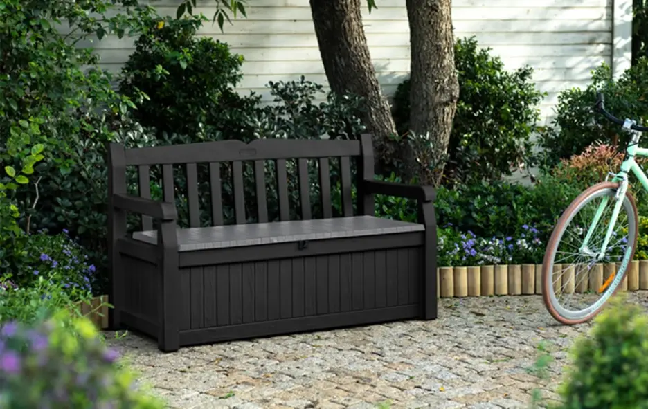 Eden 265L Storage Bench - Dark Gray