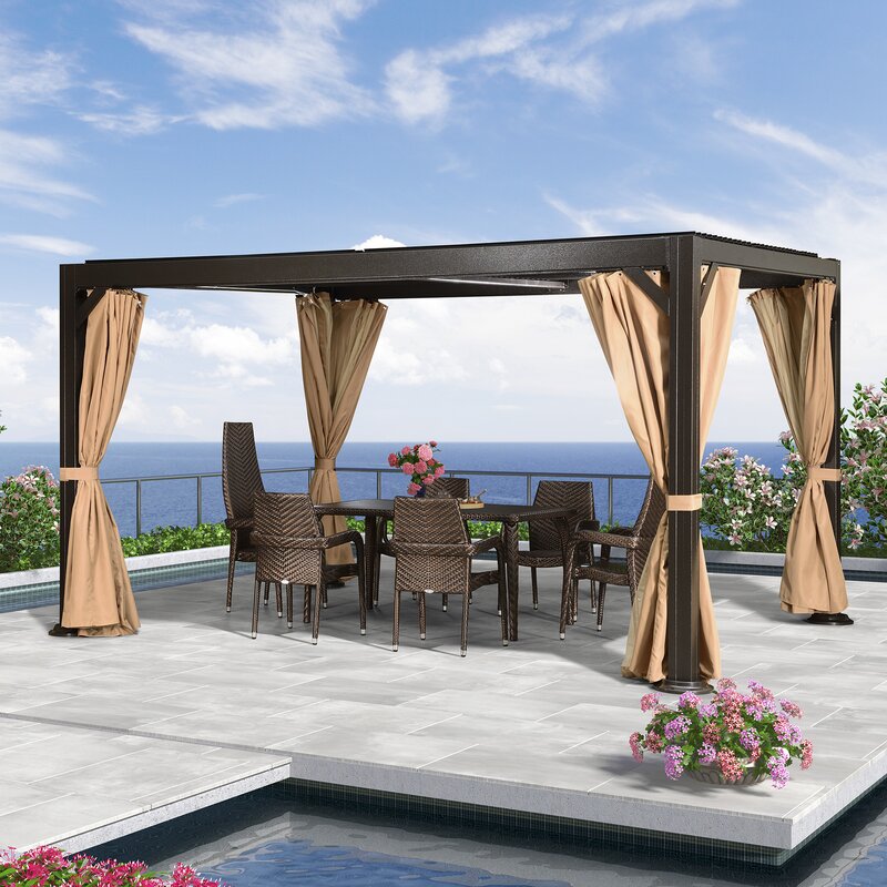 13' W x 10' D Aluminum Pergola