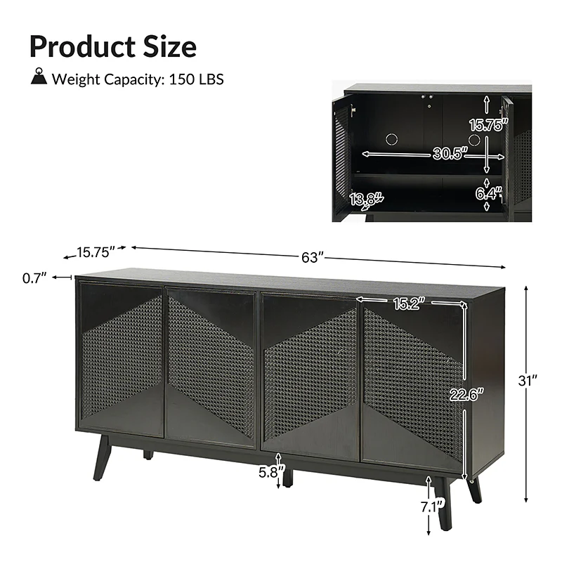 Beltran 63 Wide Kacie Modern Sideboard