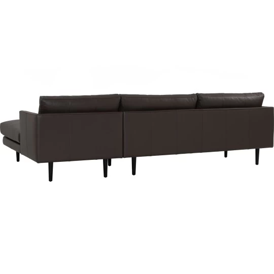 L-Shaped Sofa, Dark Chestnut