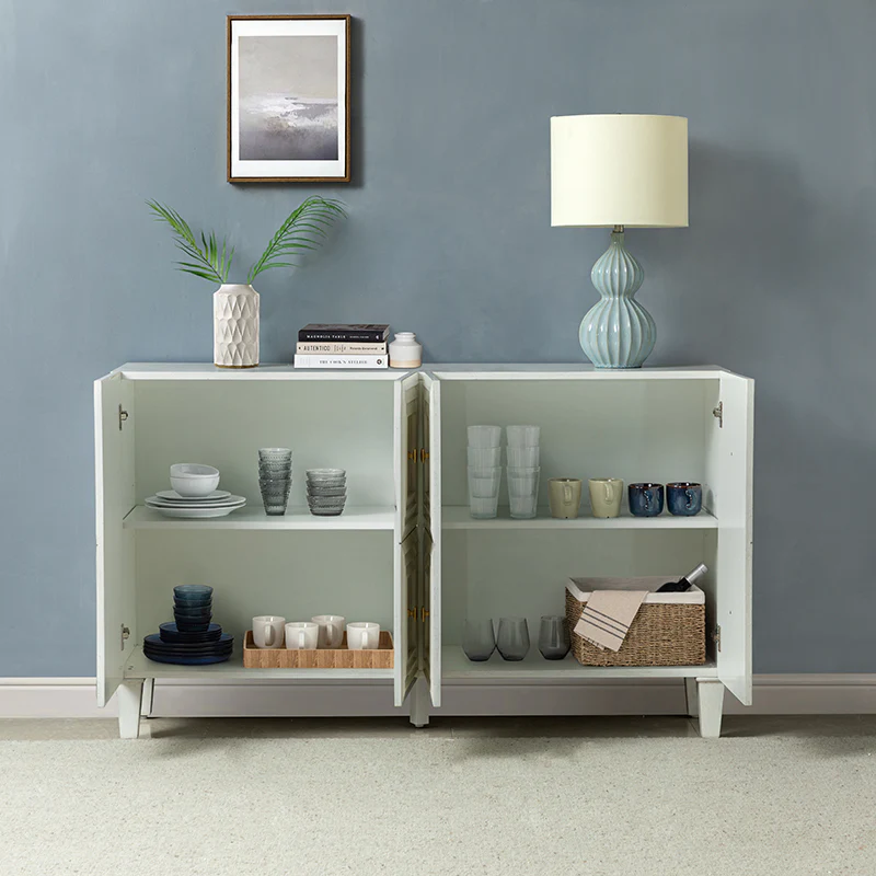 Amy 58 Wide Storage Sideboard with Solid Wood Legs