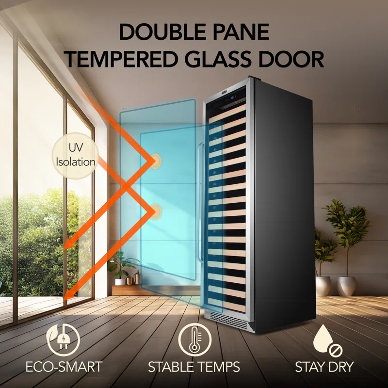 Whynter 164 Bottle Dual Zone Built-In Wine Refrigerator