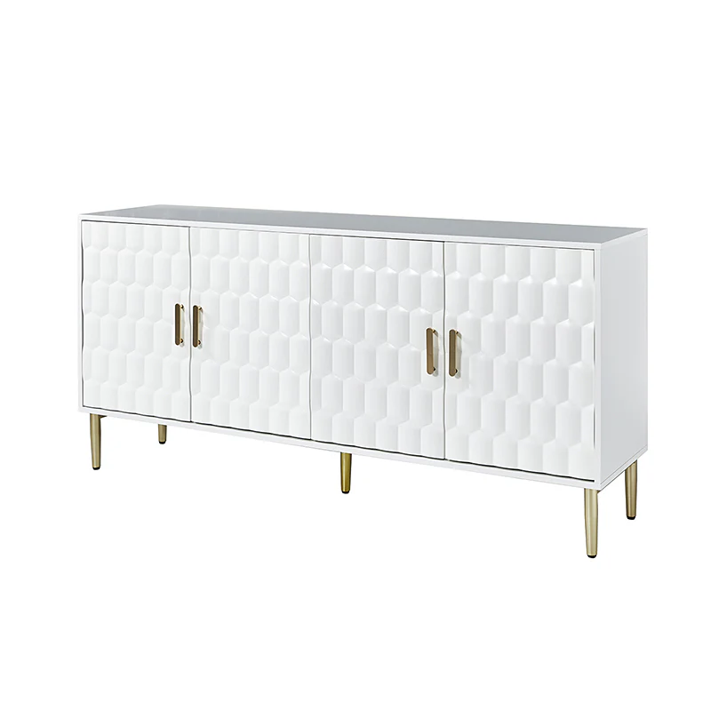 Modern Hexagonal Door Bruno 63 Wide Sideboard with Adjustable Shelves
