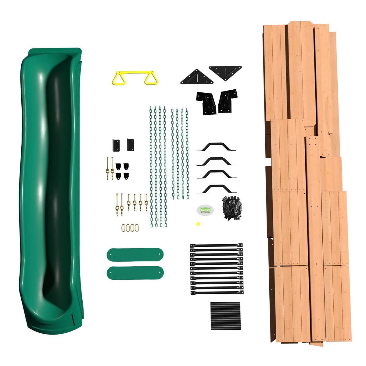 Oceanview Wooden Swing Set