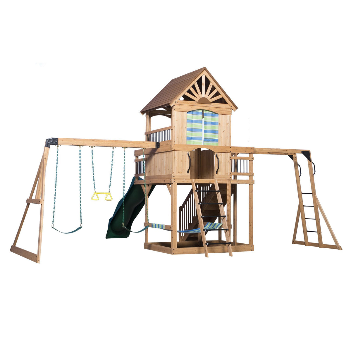 Oceanview Wooden Swing Set