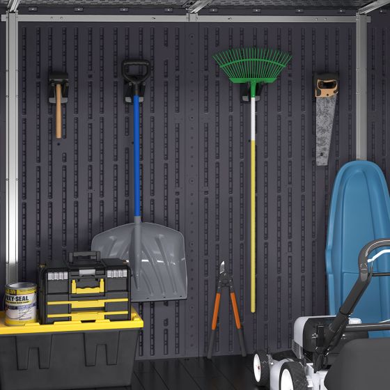 Modernist® 8 ft. x 7 ft. Dual Barn Door Storage Shed