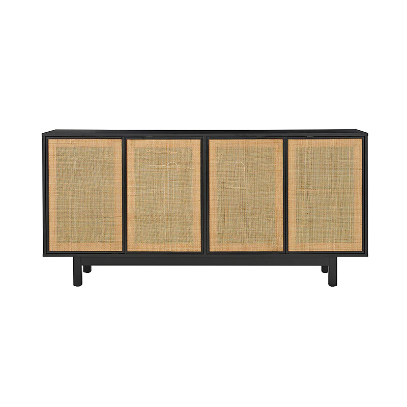 Otmar 63¡° Wide Natural Rattan Mesh Multi-Purpose Sideboard