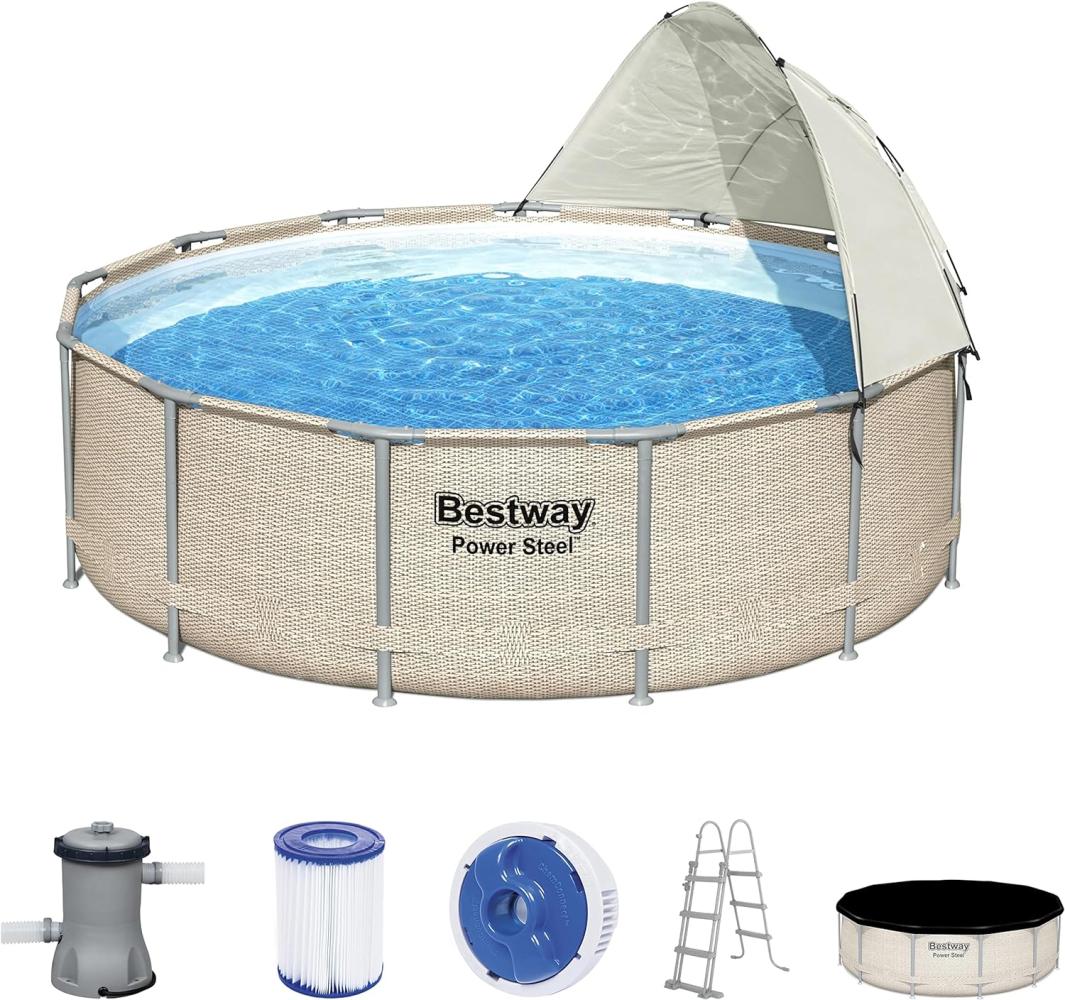 Bestway Power Steel Swimmingpool-Set mit Dach 396x107 cm