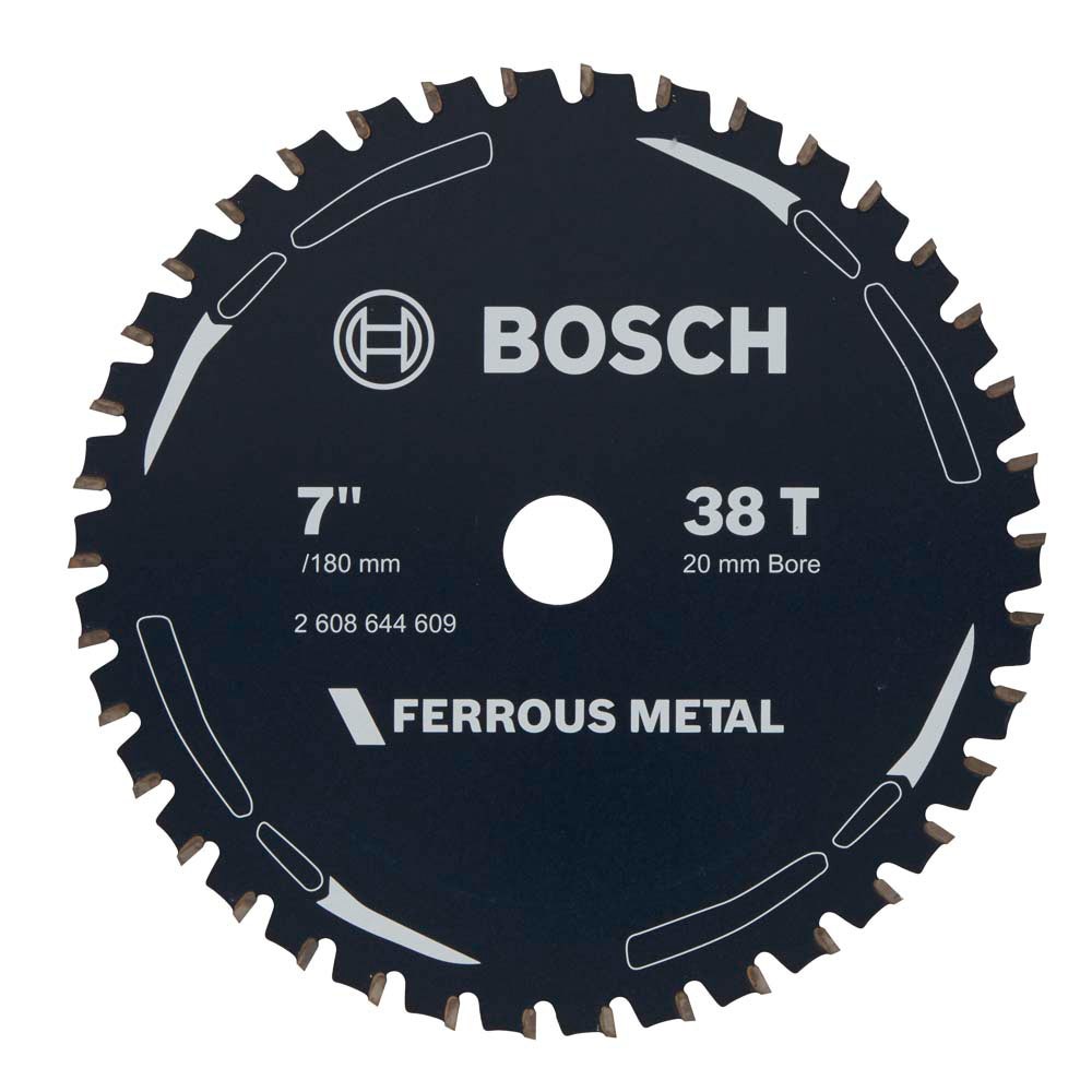 BOSCH 180mm 38T TCT Circular Saw Blade for Ferrous Metal Cutting - FERROUS METAL