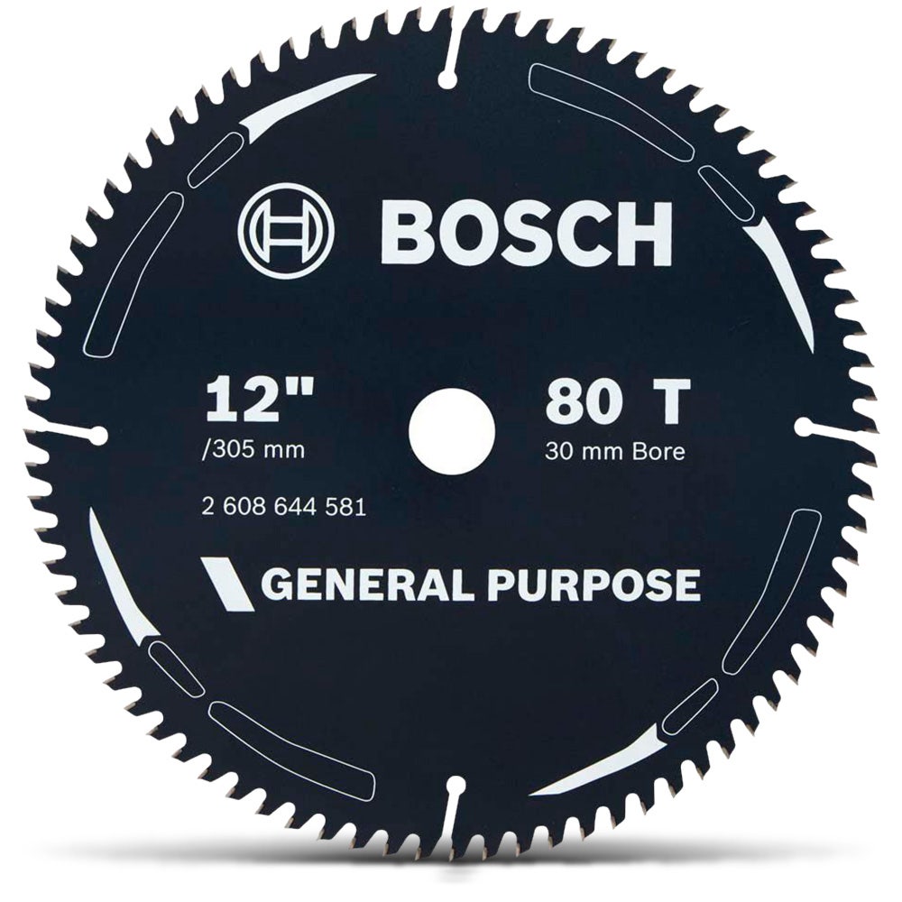 BOSCH 305mm 80T TCT Circular Saw Blade for Wood Cutting - GENERAL PURPOSE