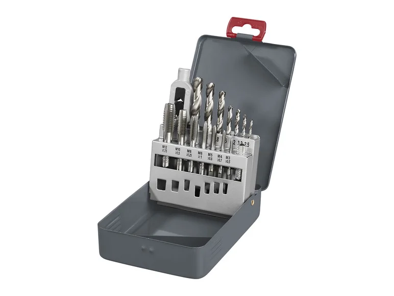 PARKSIDE Set de forets et tarauds PBSS 15 A1, 15 pièces