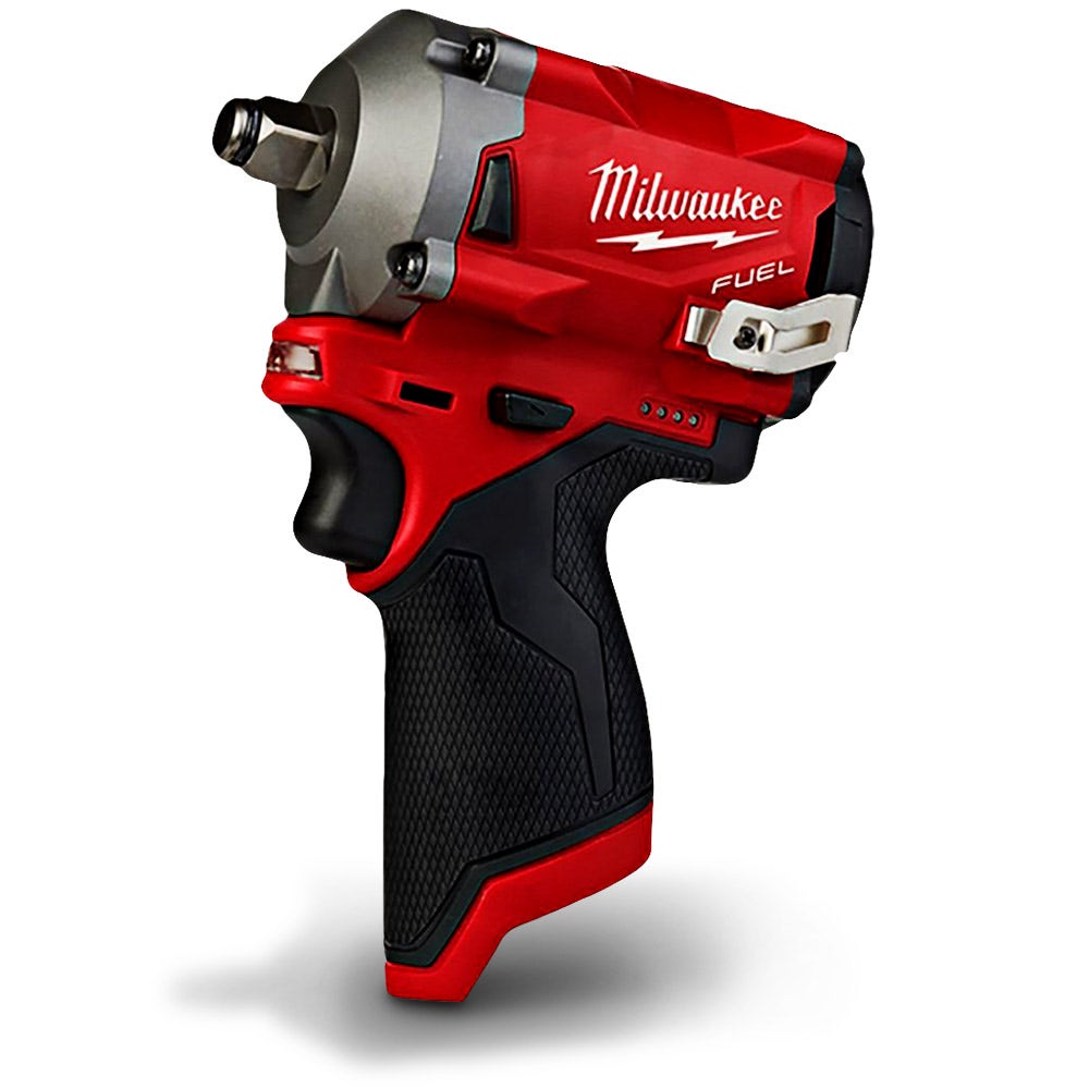 MILWAUKEE 12V FUEL™ 1/2" Stubby Impact Wrench Kit M12FIWF12-202B