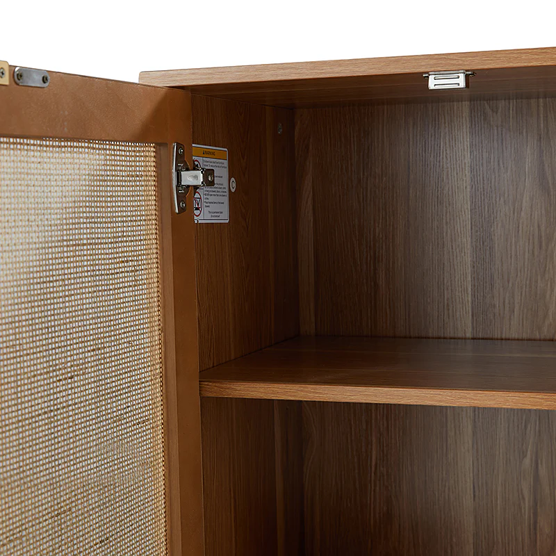 Otmar 63¡° Wide Natural Rattan Mesh Multi-Purpose Sideboard