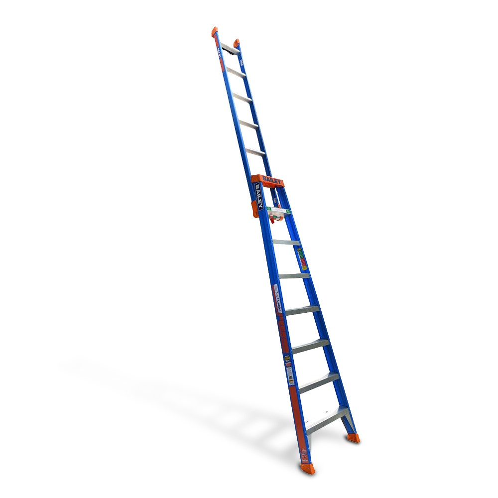 BAILEY 2.4m SLS 3-in-1 150kg Fibreglass Ladder FS13886