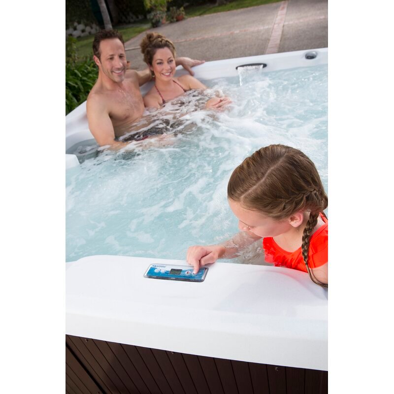 Lifesmart Spas 7 - Person 65 - Jet Square Hot Tub with Ozonator in Espresso