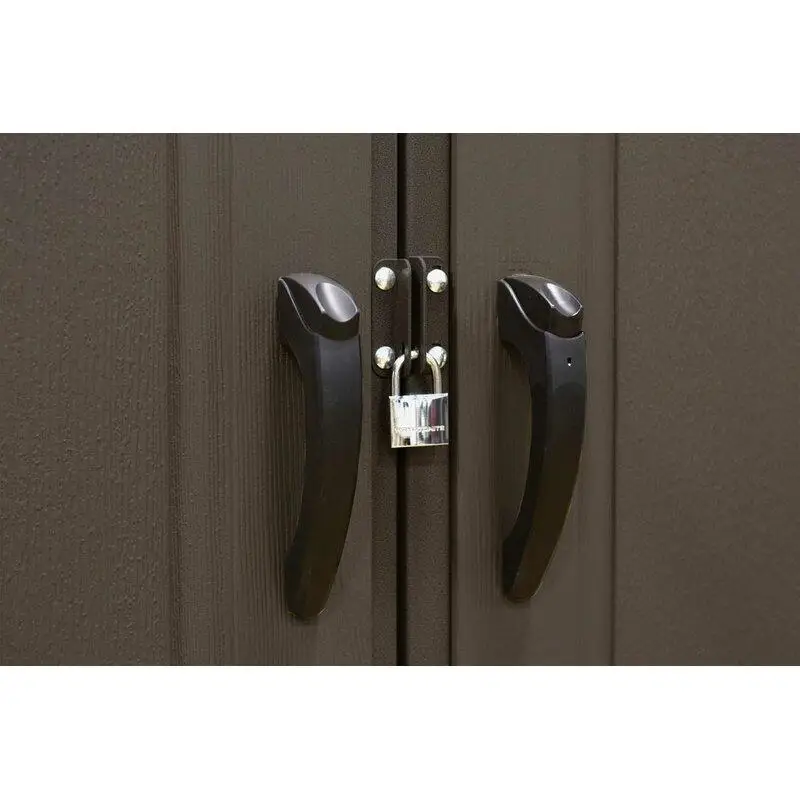 8' wide x 15' deep plastic storage shed