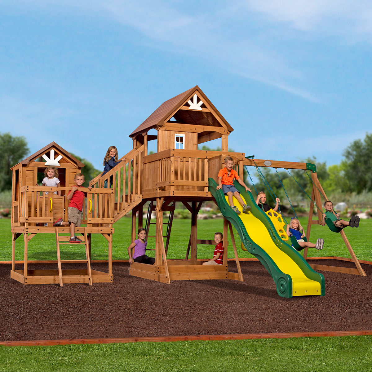 Malibu Wooden Swing Set