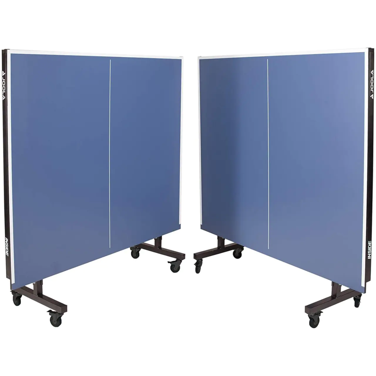 JOOLA Inside Professional MDF Indoor Ping Pong Table with Quick Clamp Table Tennis Net and Post Set - 10 Minute Easy Assembly - Tournament Quality - Foldable with Single Player Playback Mode