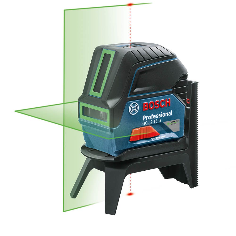 BOSCH Cross Line Laser Level with Plumb Green Beam GCL2-15G 0601066J00