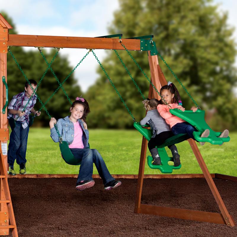 Pacific View Wooden Swing Set