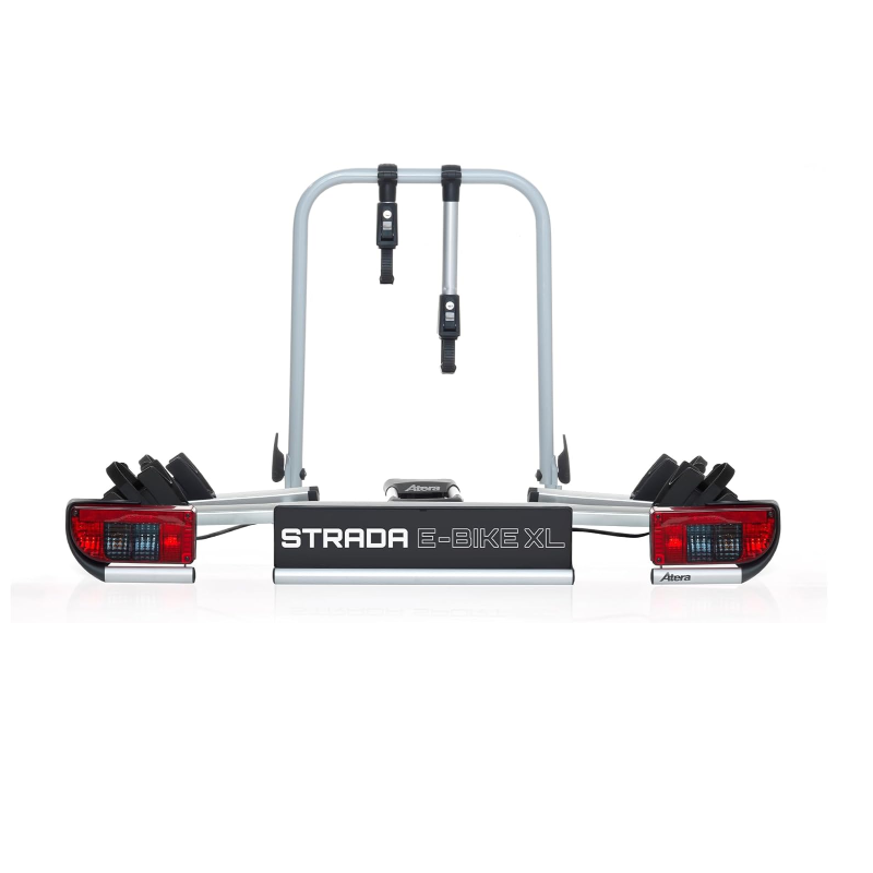 Atera 022696 Strada E-Bike XL Car Bicycle Carrier Extra Wide with Rear Lights for 2 Bicycles, Silver