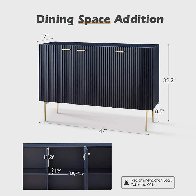 Roman Lacquer 3-Door Sideboard 47