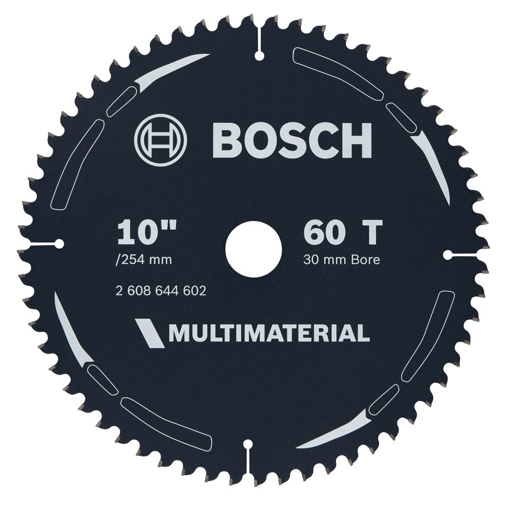 BOSCH 254mm 60T TCT Circular Saw Blade for Multi-Purpose Cutting - MULTIMATERIAL