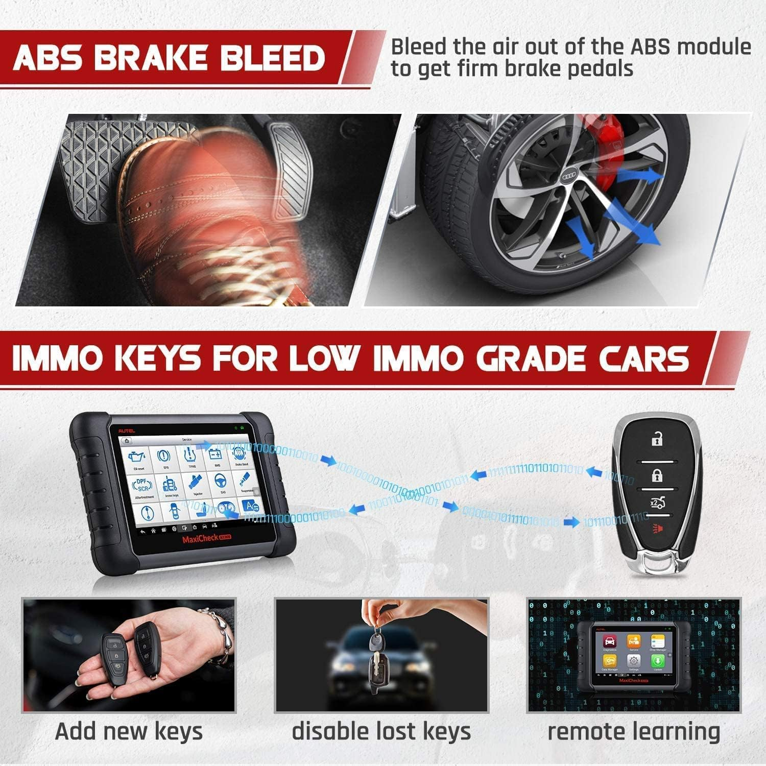 Autel MaxiCheck MX808S Android 11 Scanner [EU Version 2024], Like MaxiCOM MK808S/MK808Z, Newer Model of MK808/MX808, Fully Bi-Directional, 28+ Service, OE All System Scan, ABS/SRS/EPB/BMS