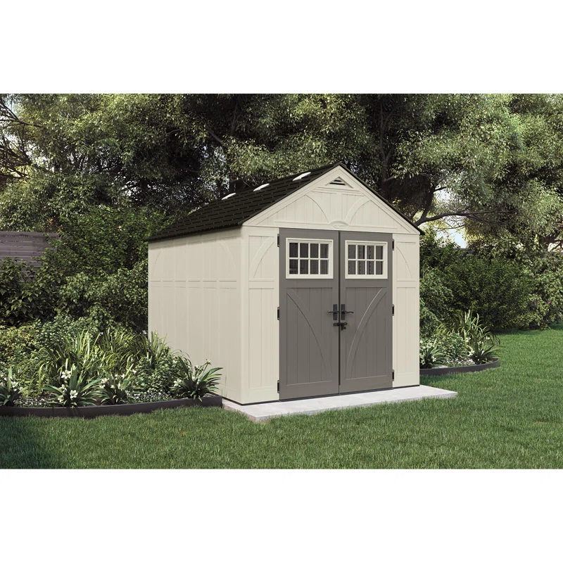 Suncast Outdoor Vanilla Resin Storage Shed