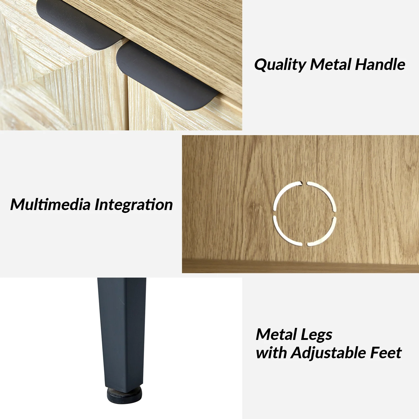 Kamu 60 Wide 4-Door Modern Style Sideboard