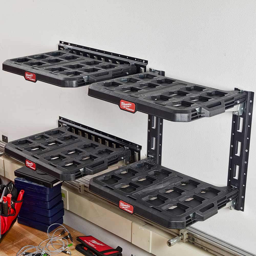 MILWAUKEE 2-Piece Vertical E-Track Rails for PACKOUT™ Racking Shelves 48228482
