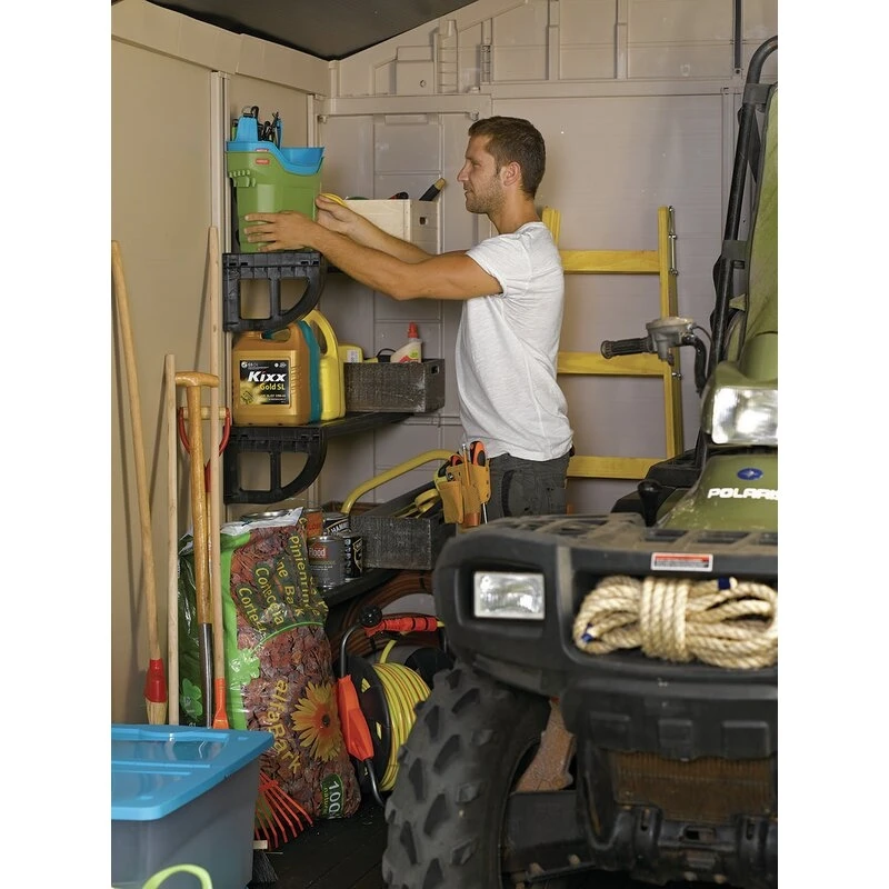 Factor 8 ft wide x 11 ft deep resin storage shed