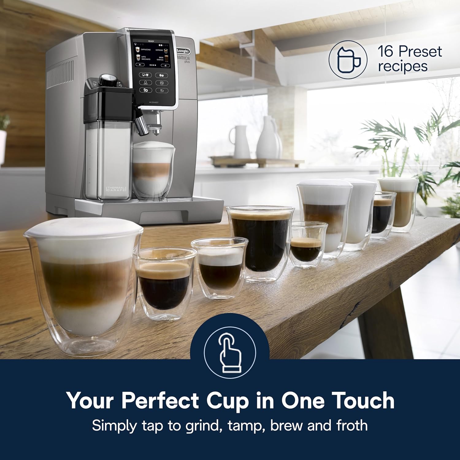 De'Longhi Dinamica Plus Connected Espresso & Coffee Machine