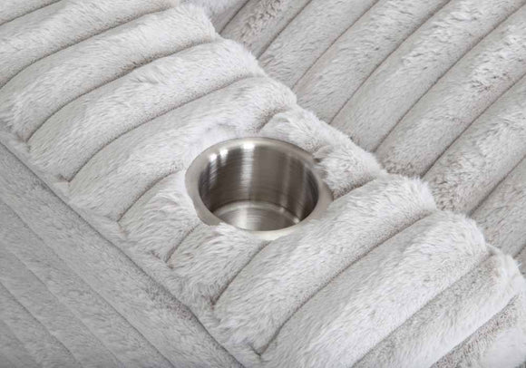 Nestle Chaise Lounge With Dual Cupholders And Charging Ports