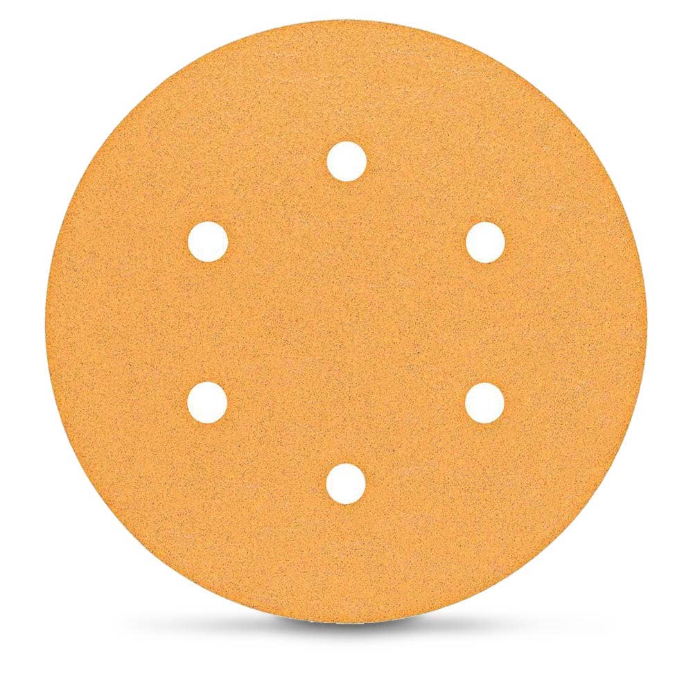 BOSCH 150mm 60-Grit 6-Hole Hook & Loop Sanding Disc for Wood & Paint - C470 - 5 Piece