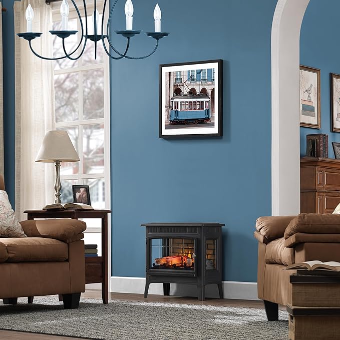 duraflame Freestanding Electric Fireplace Stove Heater with 3D Flame Effect for 1,000 Sq. Ft. Room