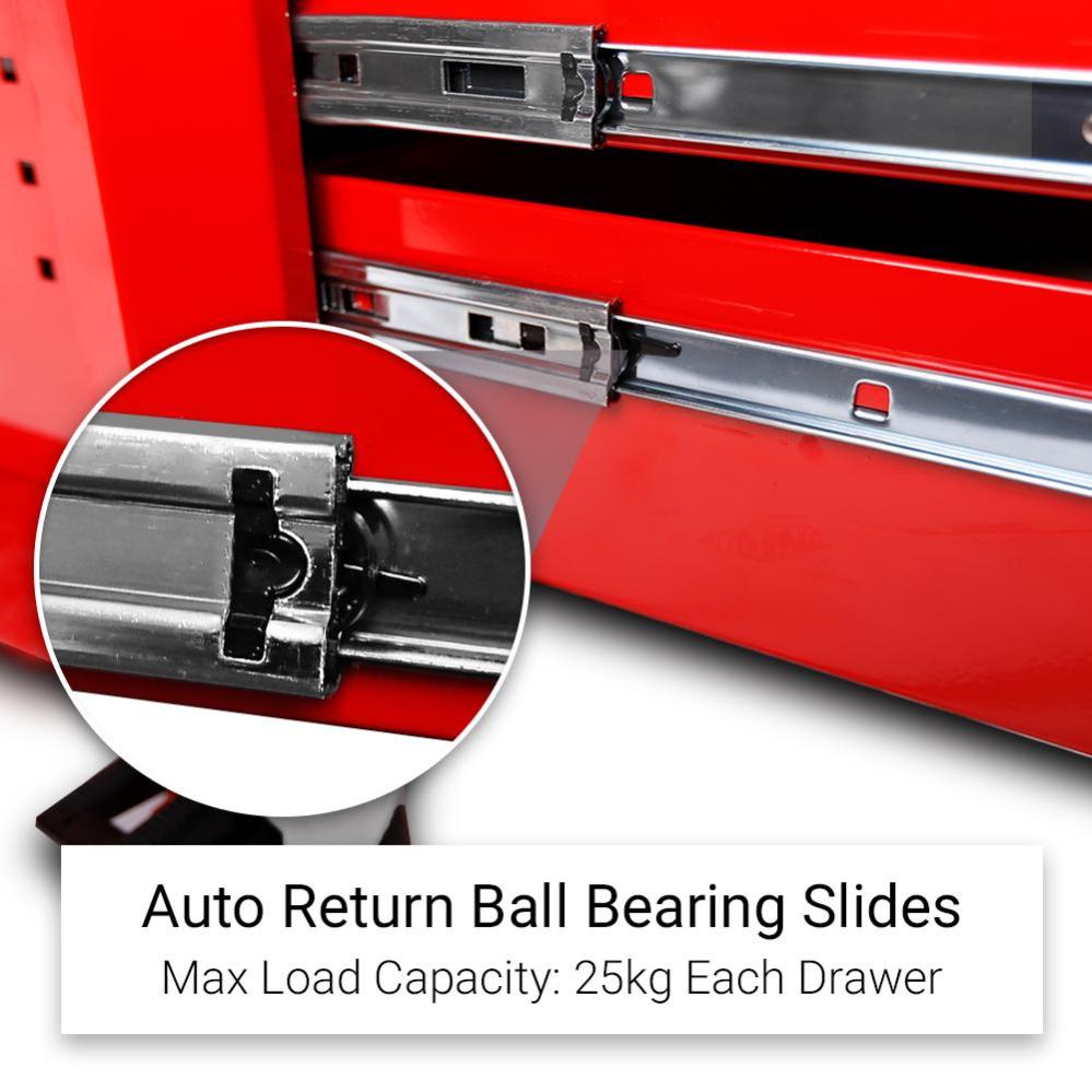 Daytona D655PS 655-Piece Machinery Tool Set with 43-Inch 12-Drawer Red Roller Cabinet