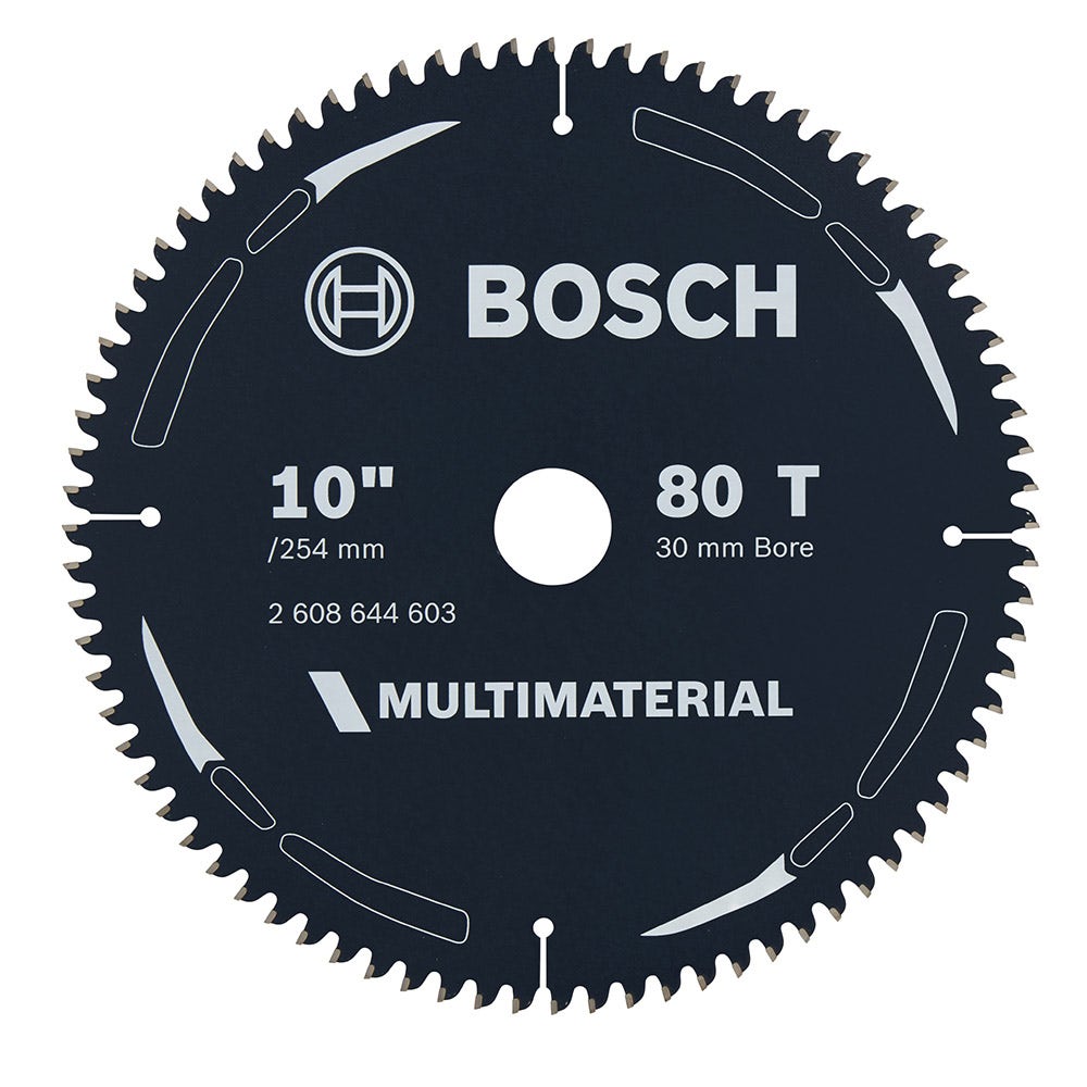 BOSCH 254mm 80T TCT Circular Saw Blade for Multi-Purpose Cutting - MULTIMATERIAL
