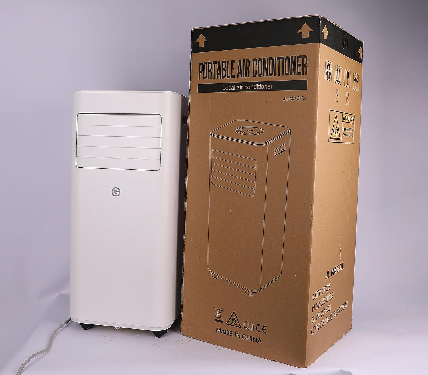 Air Conditioning Unit Portable Air Conditioner 9000 BTU 4-in-1 Dehumidifier, Cooling Fan with 2 Speeds, Digital Display & Remote Control, Window Kit, 24 Hour Timer for Room Up to 269sq.ft