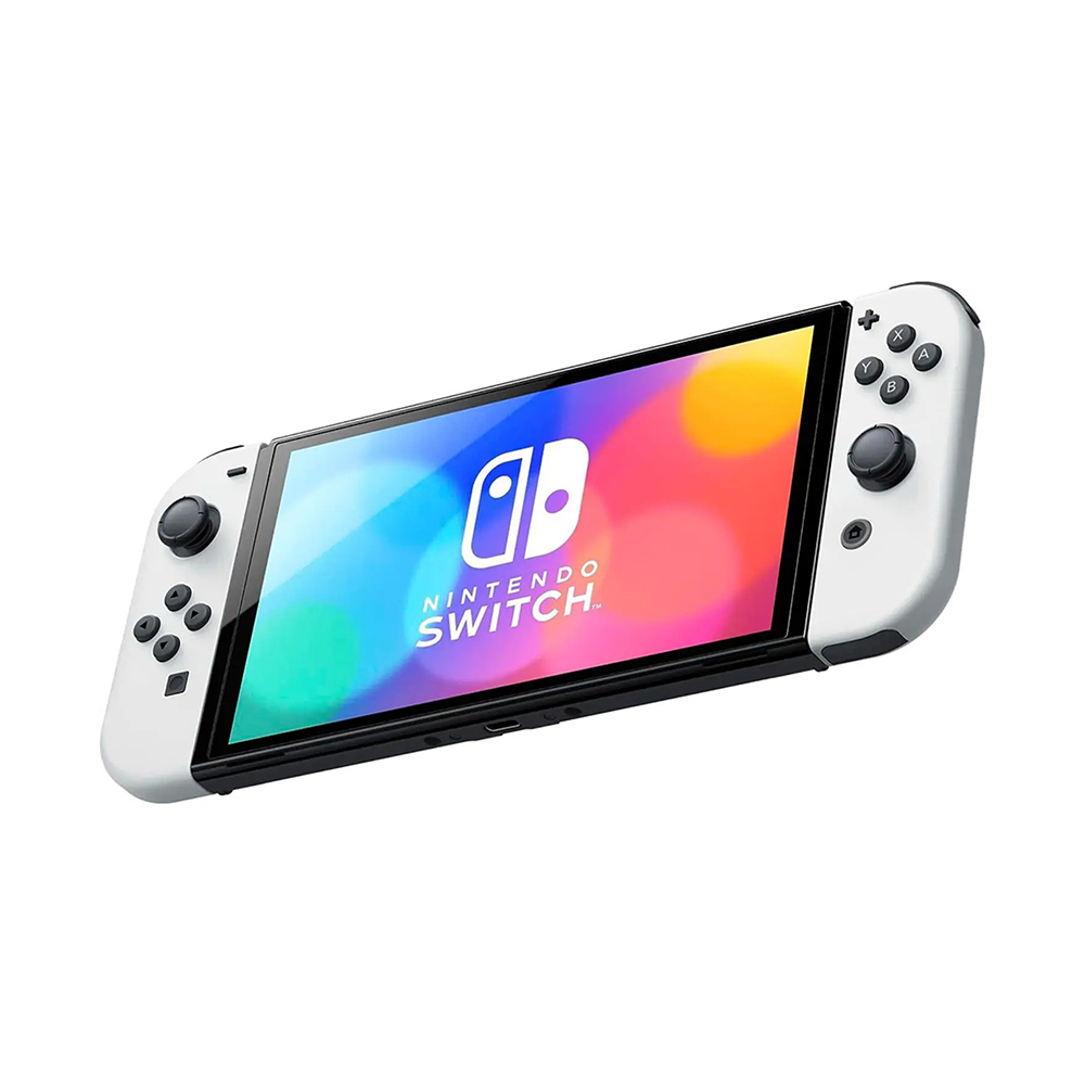 Nintendo - Geek Squad Certified Switch - OLED Model with White Joy-Con - White