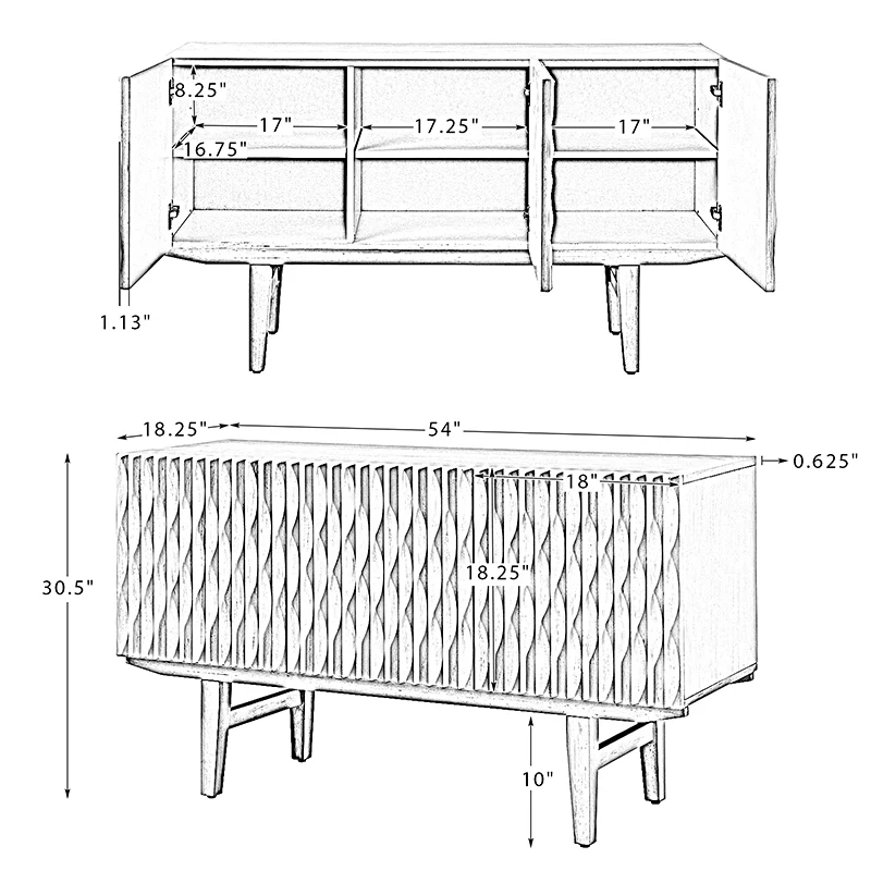 Irene 54 Wide Sideboard