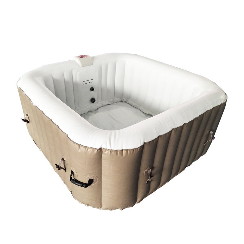 ALEKO Aleko 4 - Person 130 - Jet Square Inflatable Hot Tub