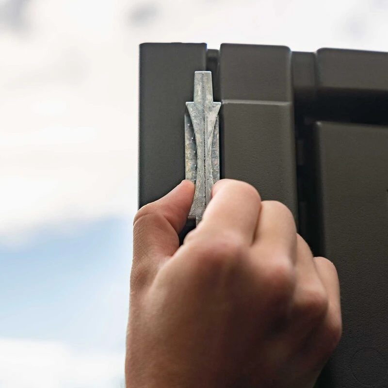 8' wide x 12.5' ​​deep plastic storage shed