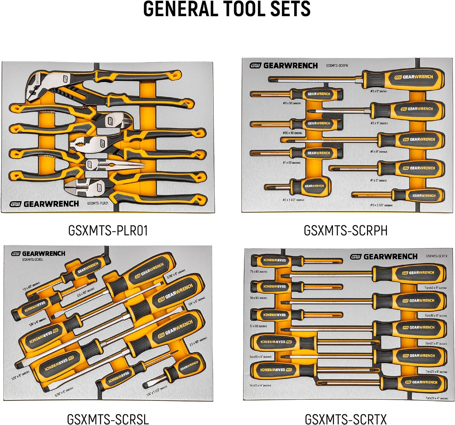 GEARWRENCH 1268 Piece Master Mechanics Tool Set in Premium Modular Foam Trays with GSX Mobile Tool Storage