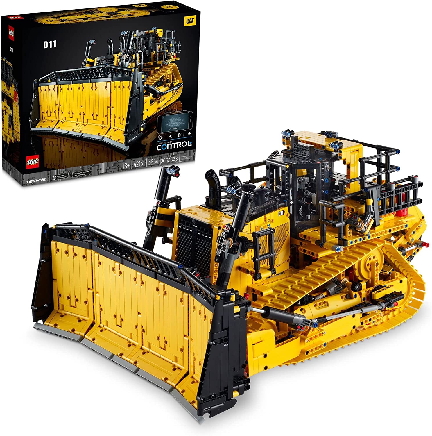 LEGO Technic App-Controlled Cat D11 Bulldozer 42131 Building Set for Adults (3,854 Pieces)