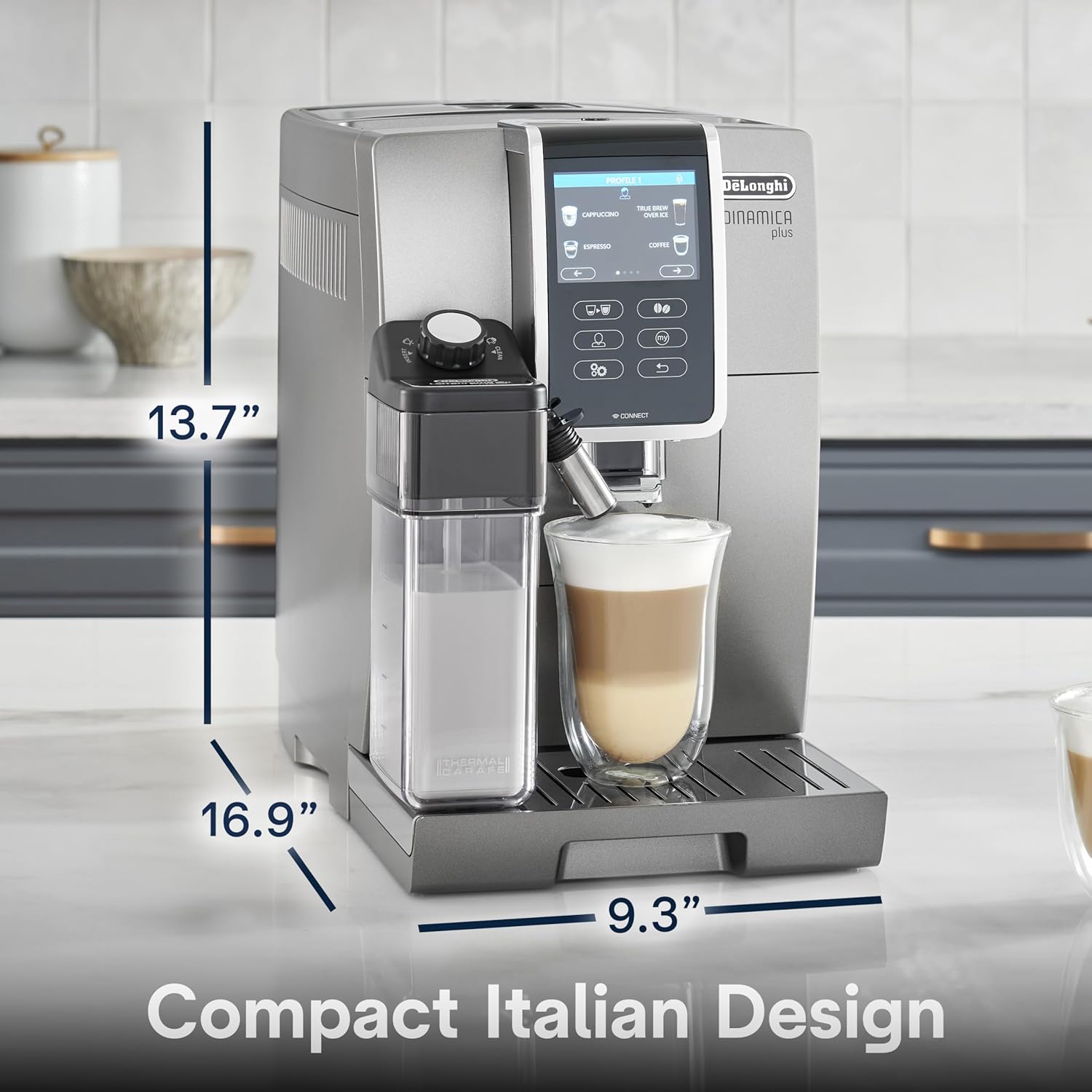 De'Longhi Dinamica Plus Connected Espresso & Coffee Machine