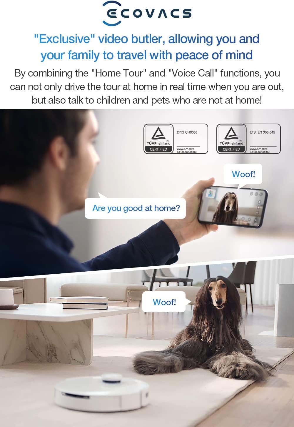 ECOVACS DEEBOT T10 OMNI Robot Vacuum and Mop Combo, Auto Self-Emptying, Auto Mop Cleaning, Hot Air Drying, 5000Pa Suction, OZMO TURBO Deep Mopping with Precision Mapping and Obstacle Avoidance