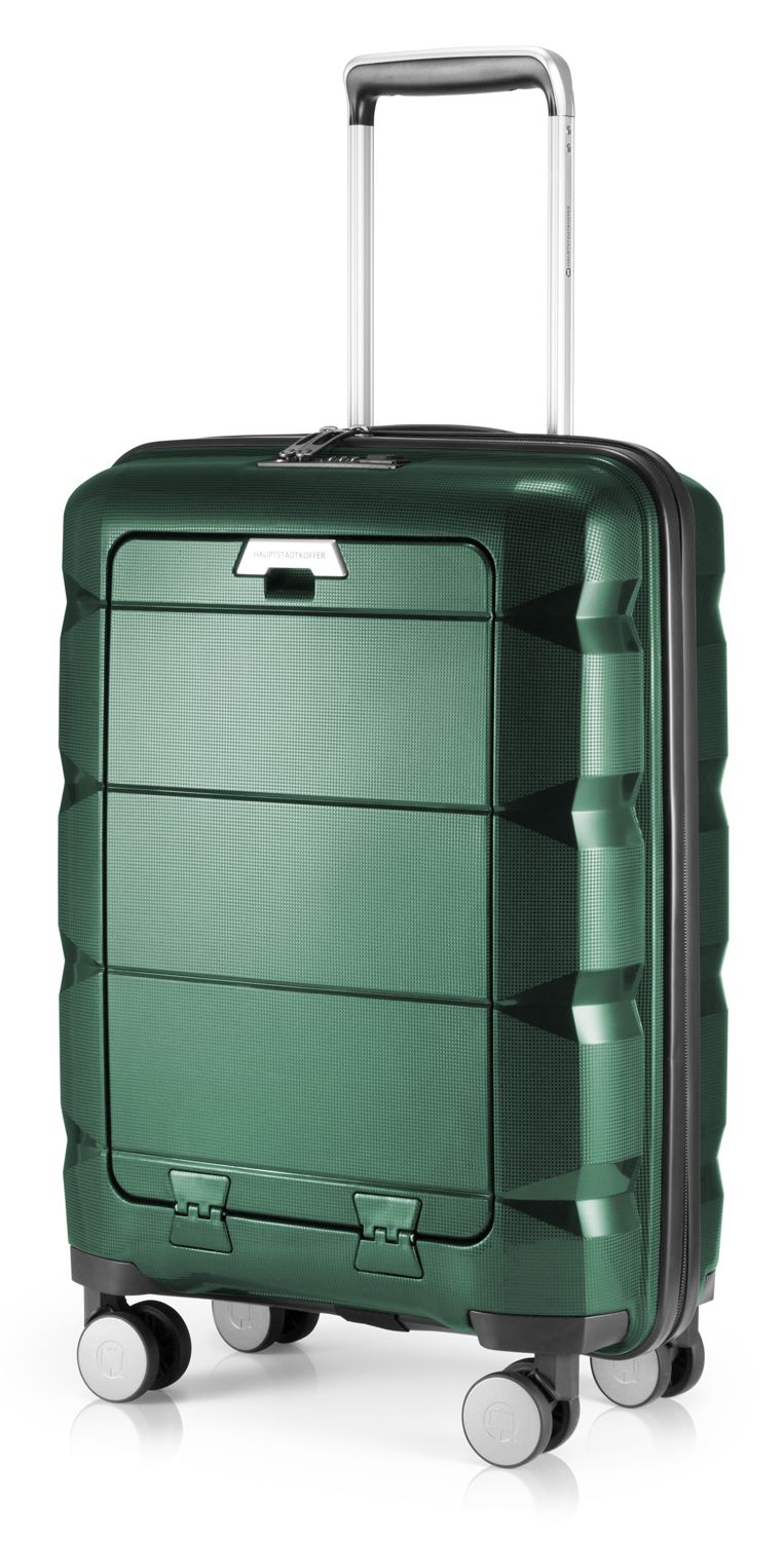 Britz - hand luggage hard case trolley, TSA, 55 cm, 34 liters dark green