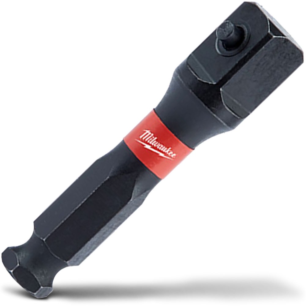 MILWAUKEE 7/16-Hex to 1/2-Drive Socket Adaptor Bit - SHOCKWAVE 48325100